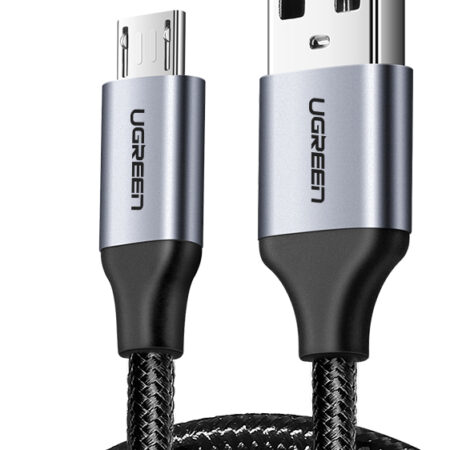 Кабель UGREEN US290 USB-A - MicroUSB, 1м серо-черный