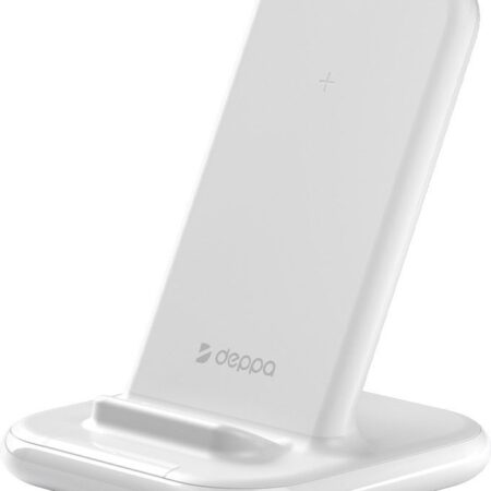 Беспроводное зарядное устройство Deppa QI Fast Charge 15 Вт белый