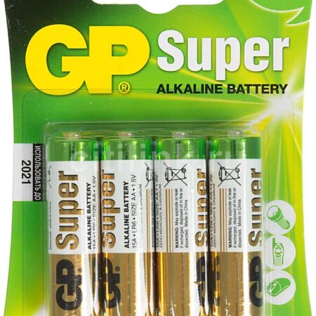 Батарейка GP Super Alkaline 15А, АА, 4 шт.
