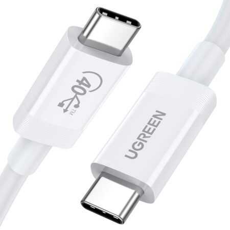 Кабель UGREEN USB-C - USB-C, 80 см, белый белый
