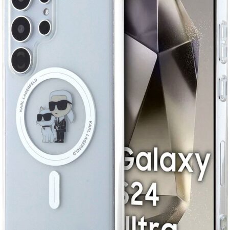 Чехол Karl Lagerfeld Choupette MagSafe для Galaxy S24 Ultra прозрачный