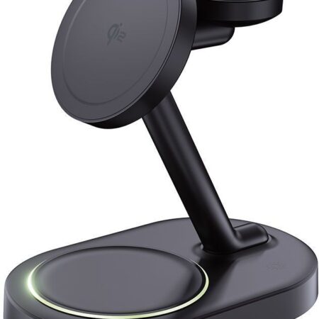 Беспроводное зарядное устройство Deppa QI2 NEO Galaxy 3 в 1 MagSafe черный