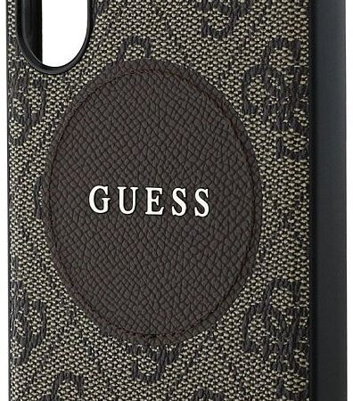 Guess Metal Logo MagSafe для Galaxy S25+ коричневый